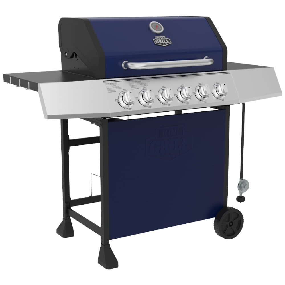 Grill 6 Burner Propane Gas Grill in Blue