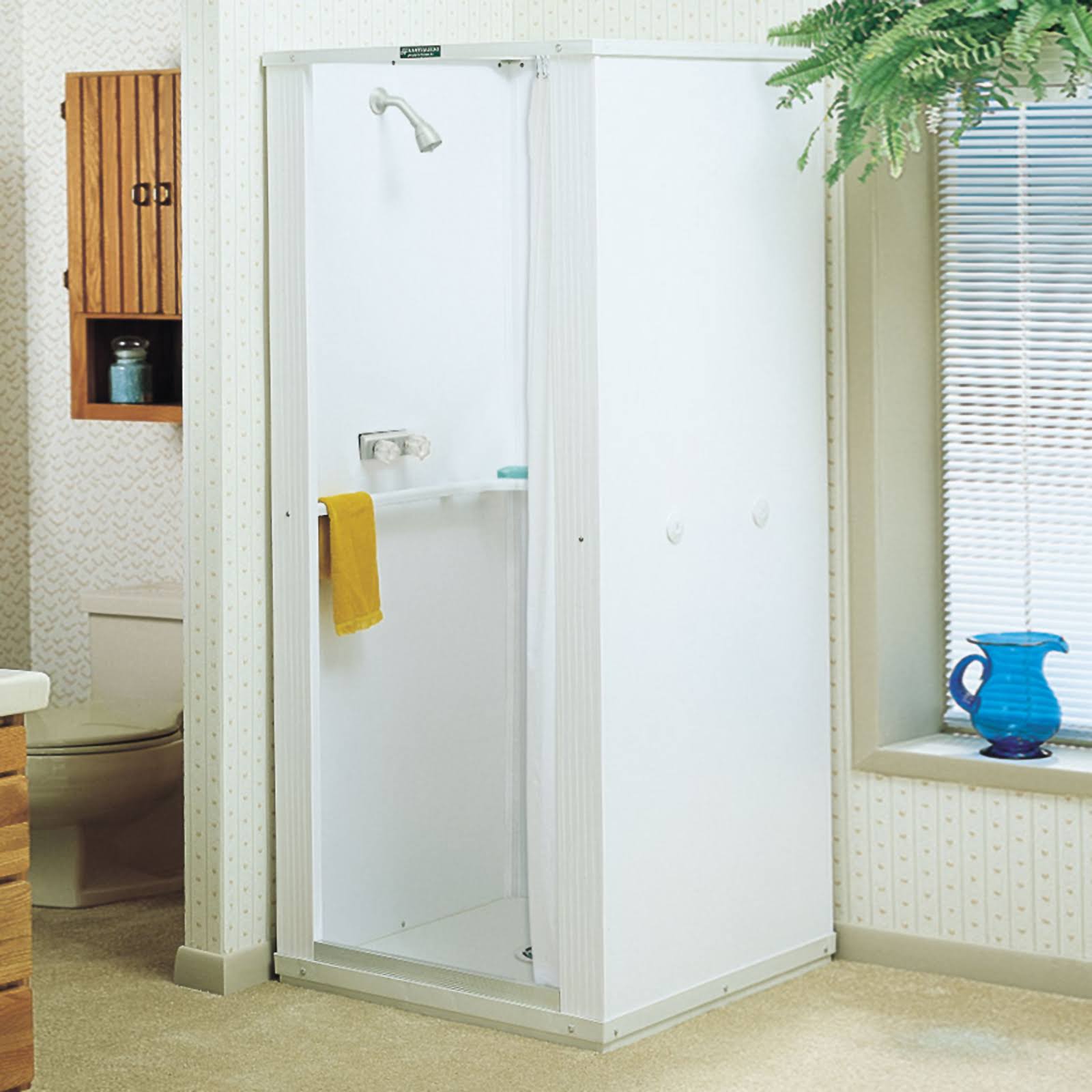 Mustee Durastall Shower Stall White-Instock
