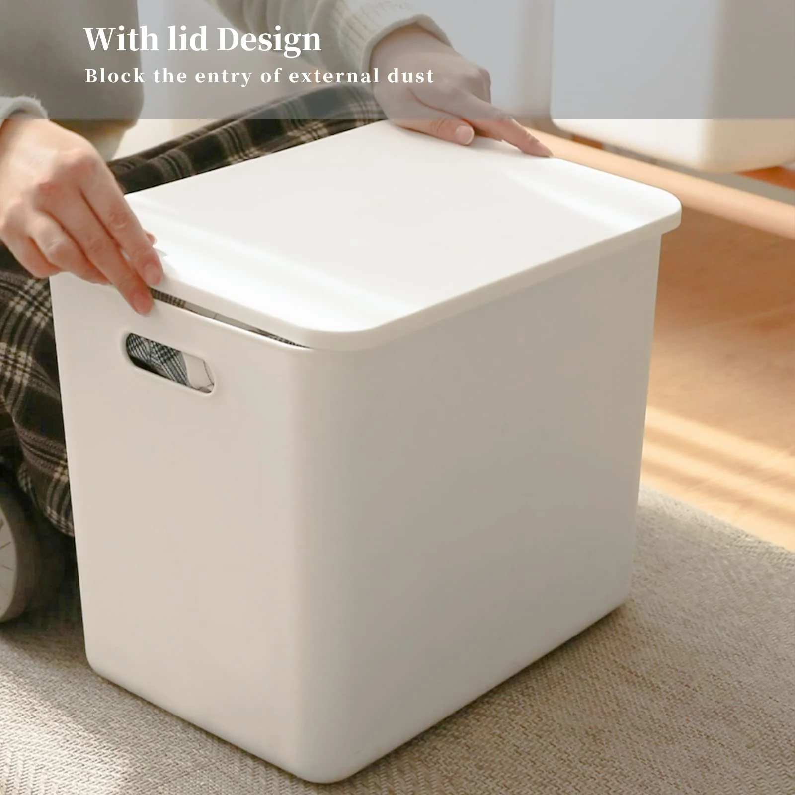 Yishyfier 6-Pack Plastic Storage Baskets Bins Boxes