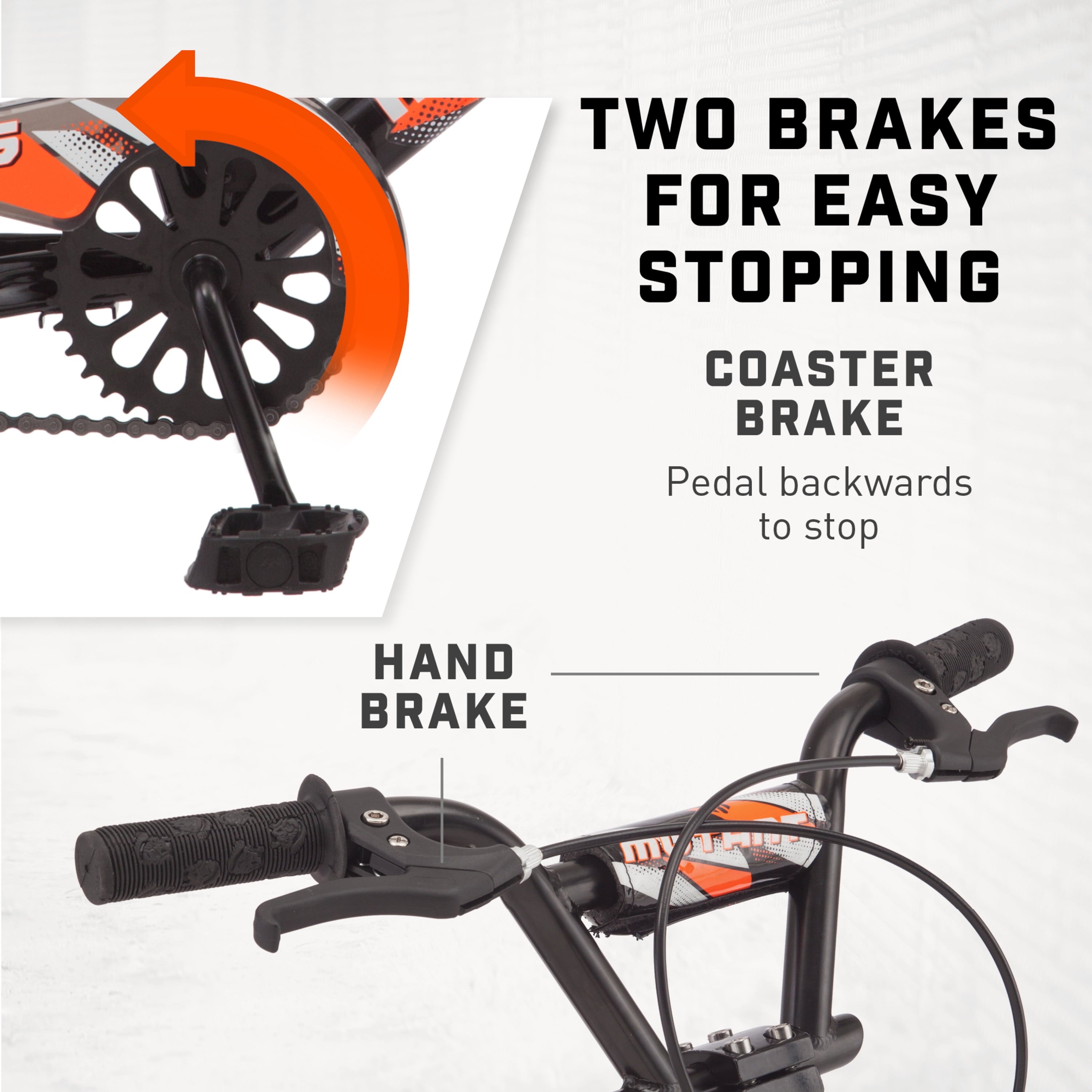 16 Mutant Kid's BMX Bike. Ages 3-5. Black & Orange