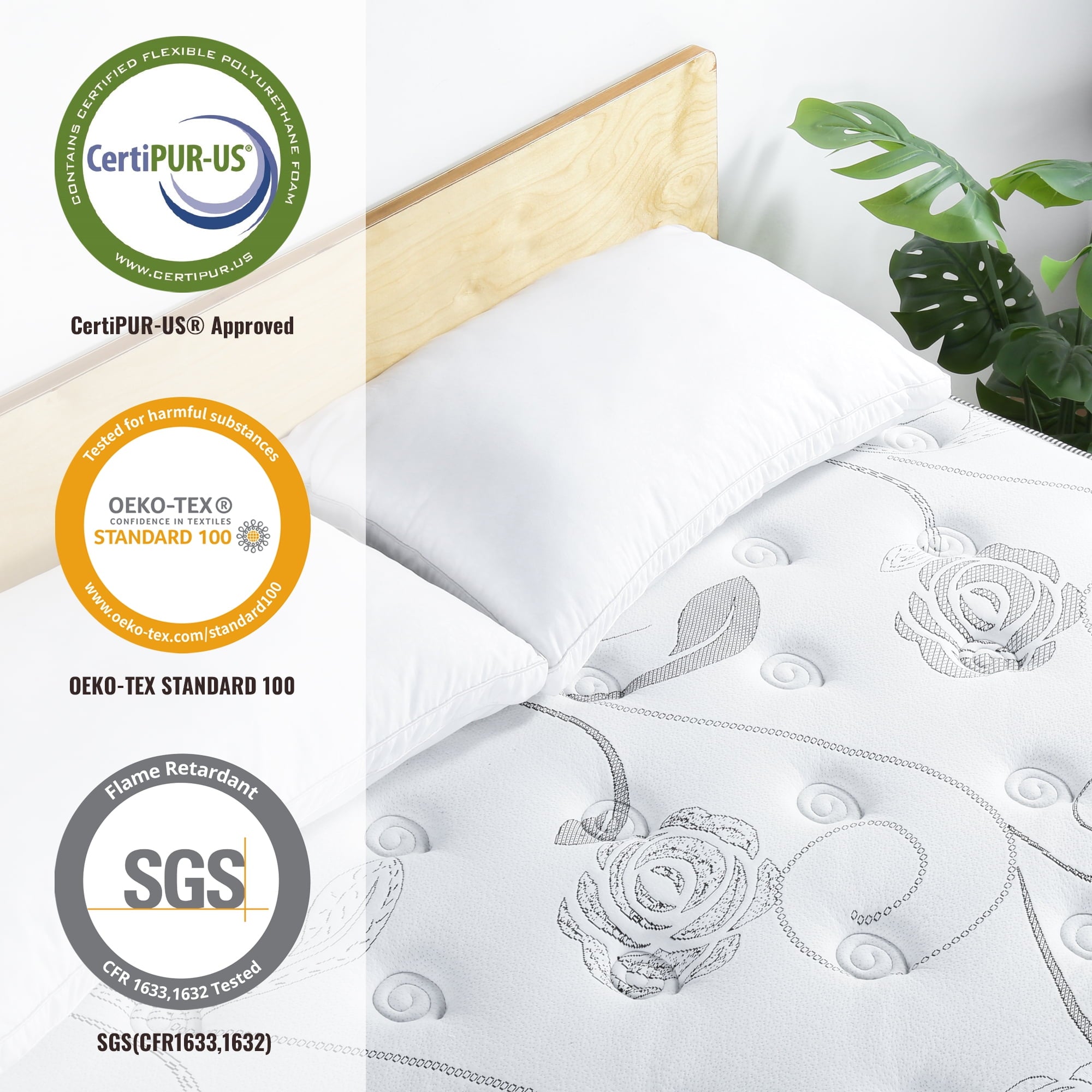 13 Inch Ultra Support Gel Hybrid Memory Foam Mattress. Queen