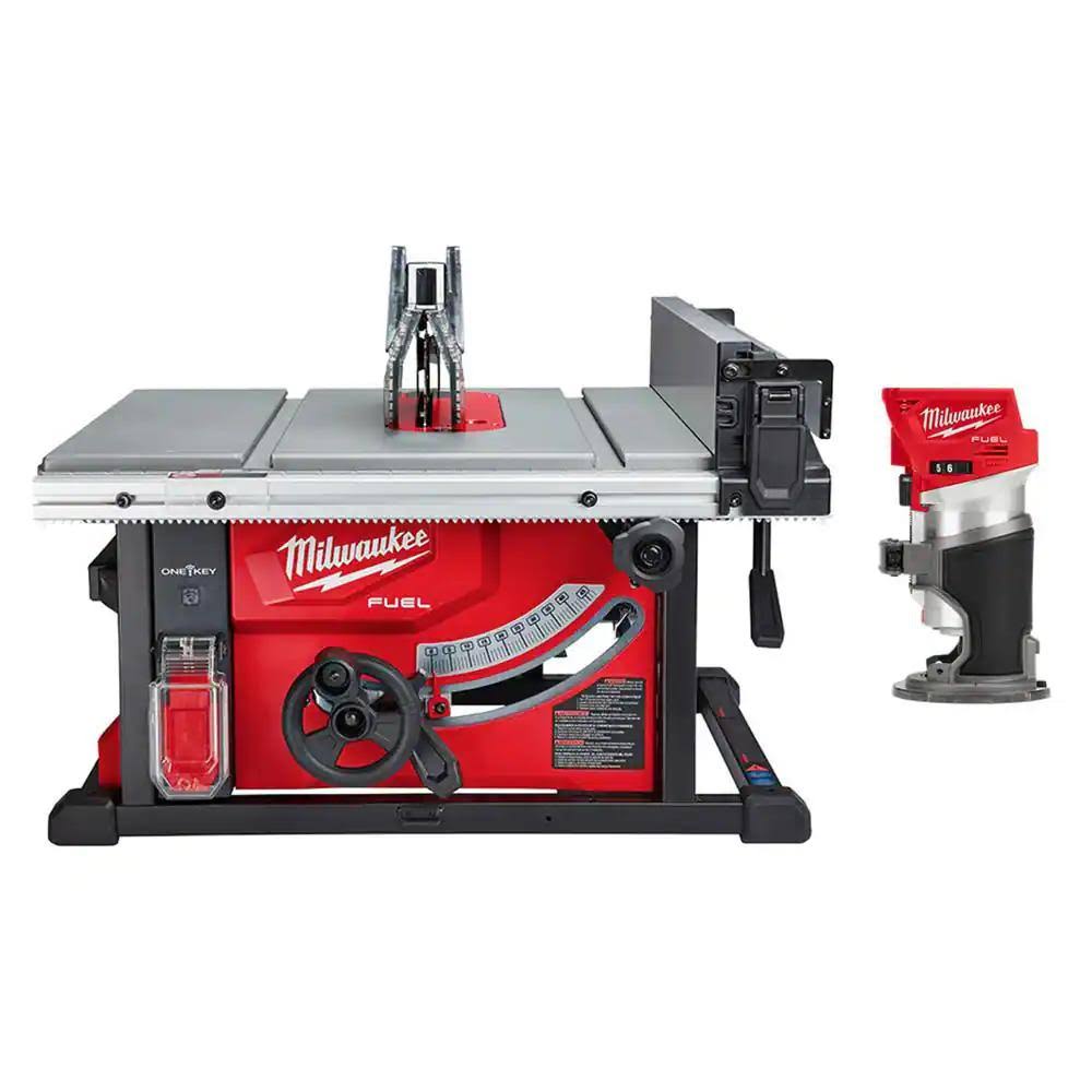 Milwaukee M18 Fuel One-Key 18-Volt Lithium-Ion Brushless Cordless 8-1/4 in. Table Saw w/ Compact Router (Tool-Only)