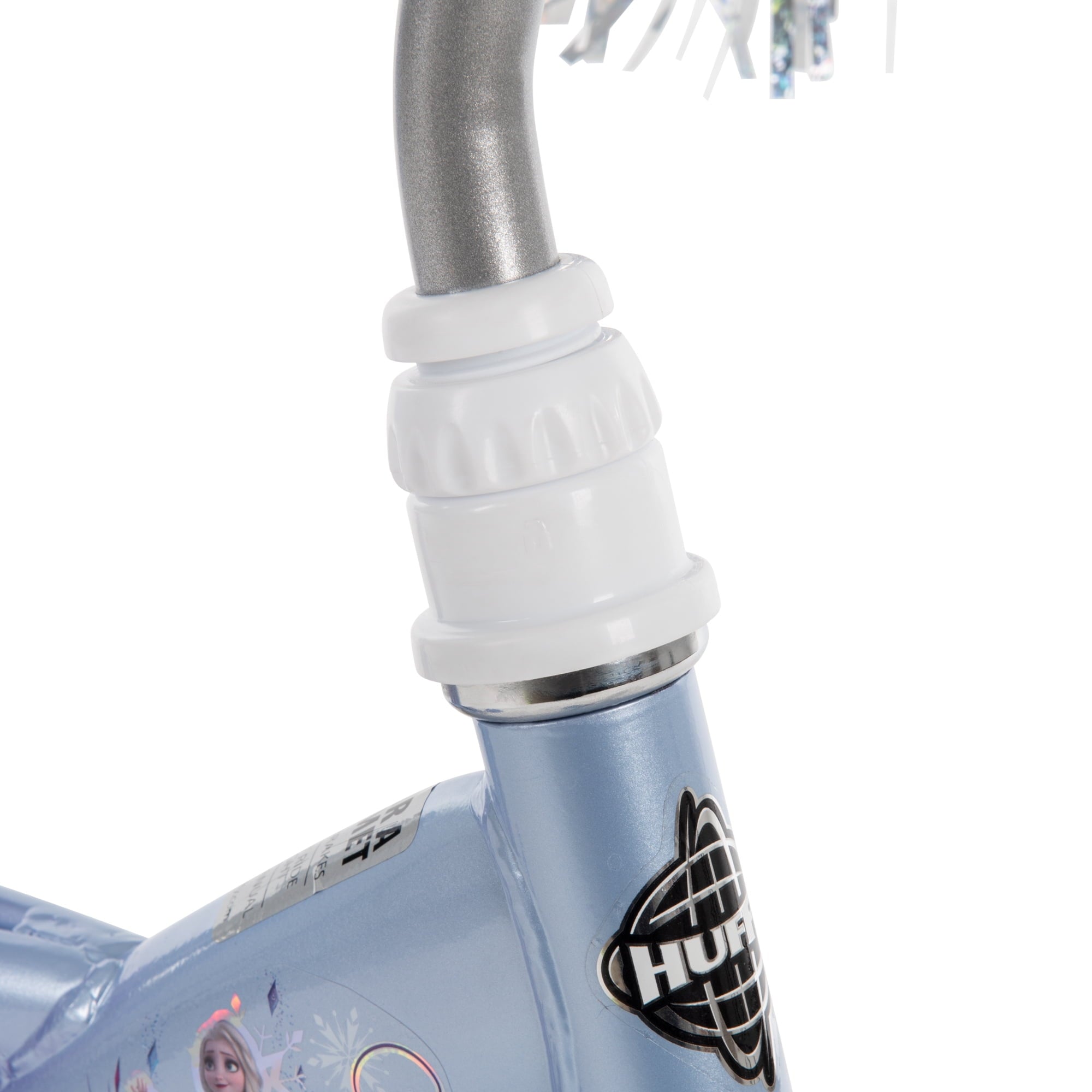 Frozen Bike with Doll Carrier Sleigh for Girl's. 12 In.. White and Purple by Huffy