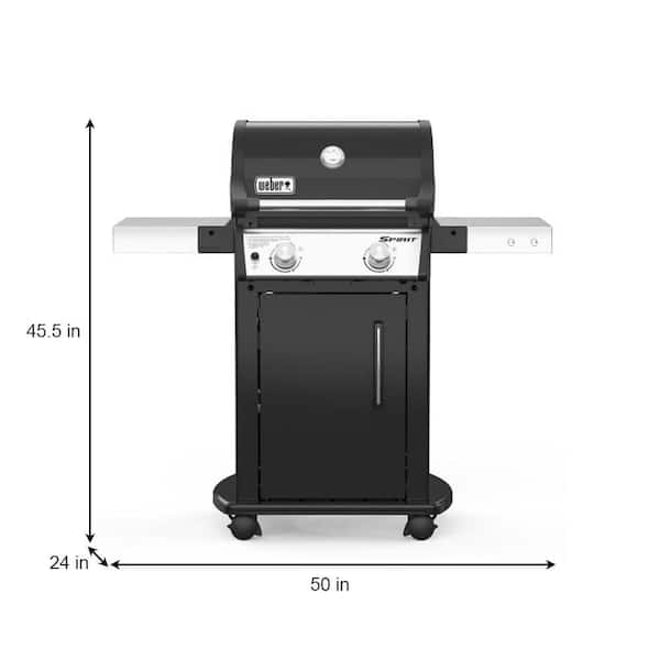 Spirit E-215 2-Burner Propane Grill in Black