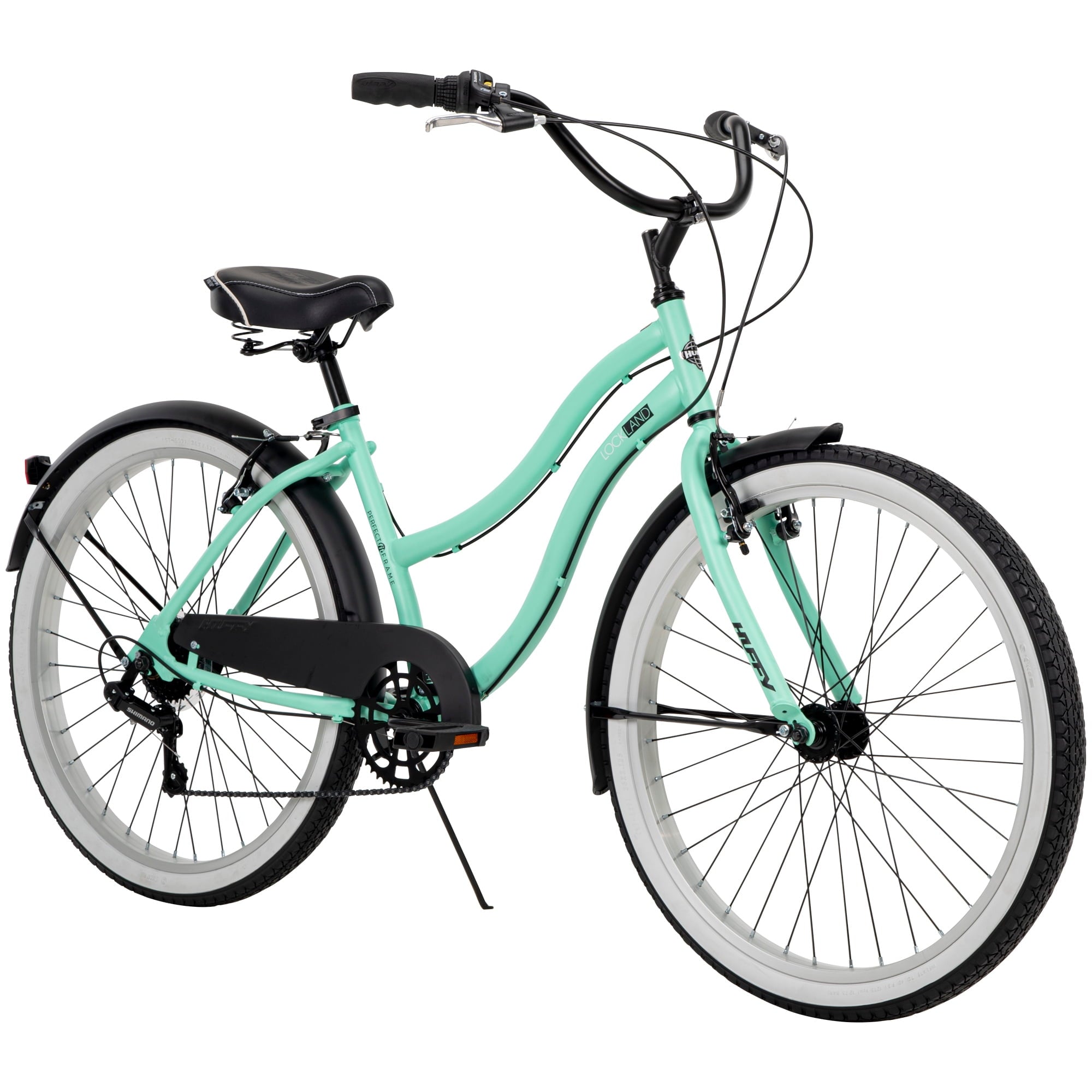 26-In. Women's Lockland 7-Speed Cruiser Bike. Sea Foam. Green