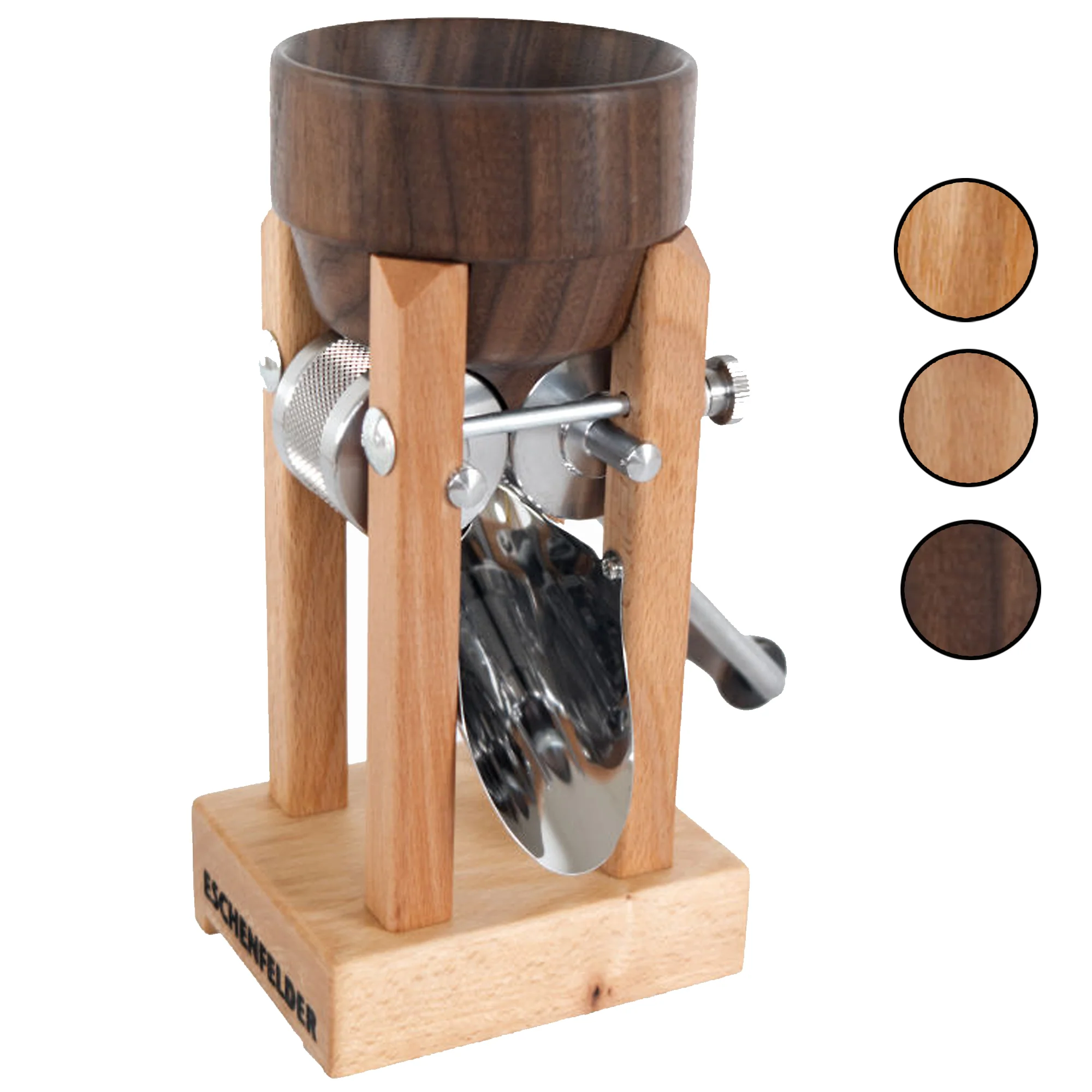 Eschenfelder Grain Flaker. Table Model. Wooden Funnel