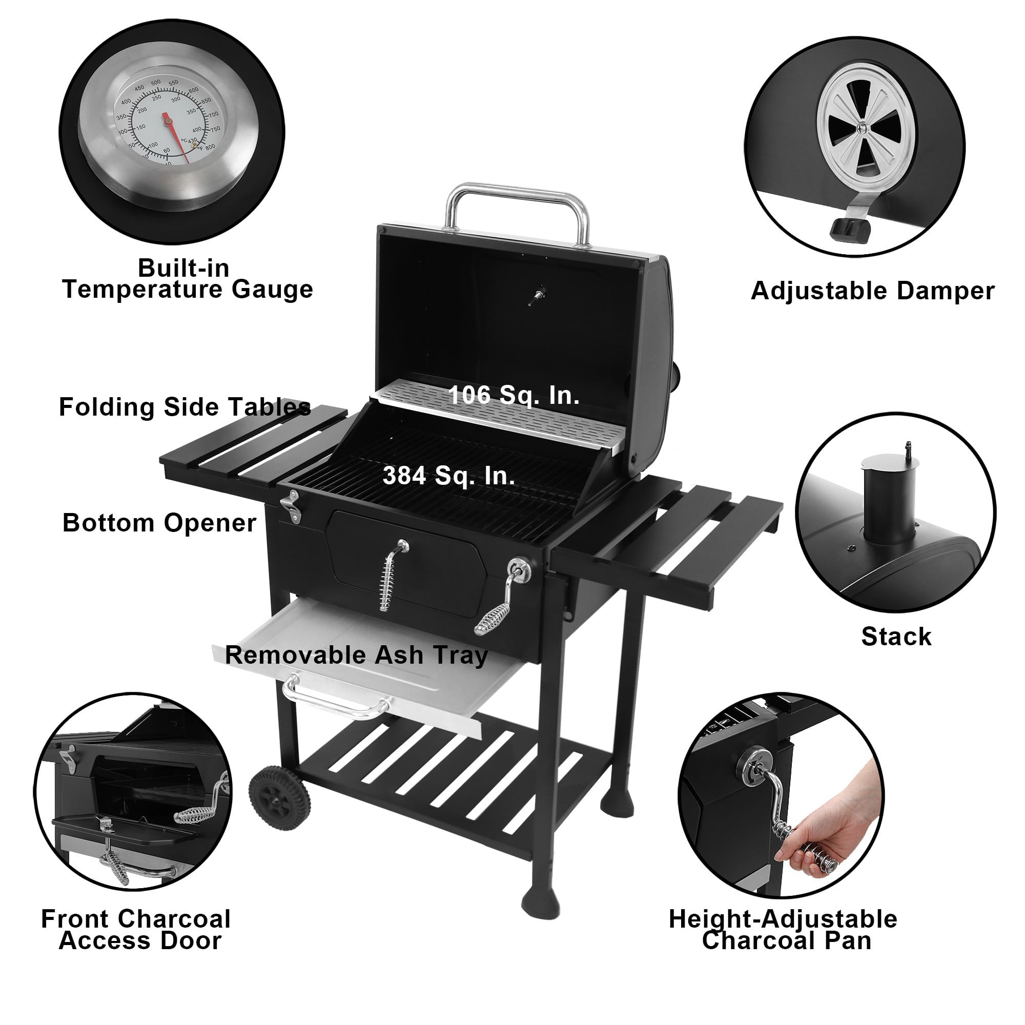 24 CD1824E Charcoal BBQ Grill