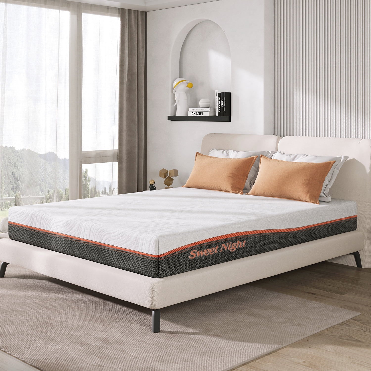 10 Inch Cooling Gel Infused Memory Foam Mattresses Pocket Spring Hybrid Mattresses. Queen Mattresses