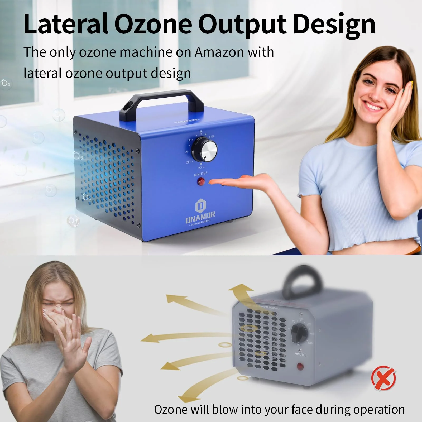 ONAMOR Ozone Generator 36000 mg/h for Home. Car. Smoke