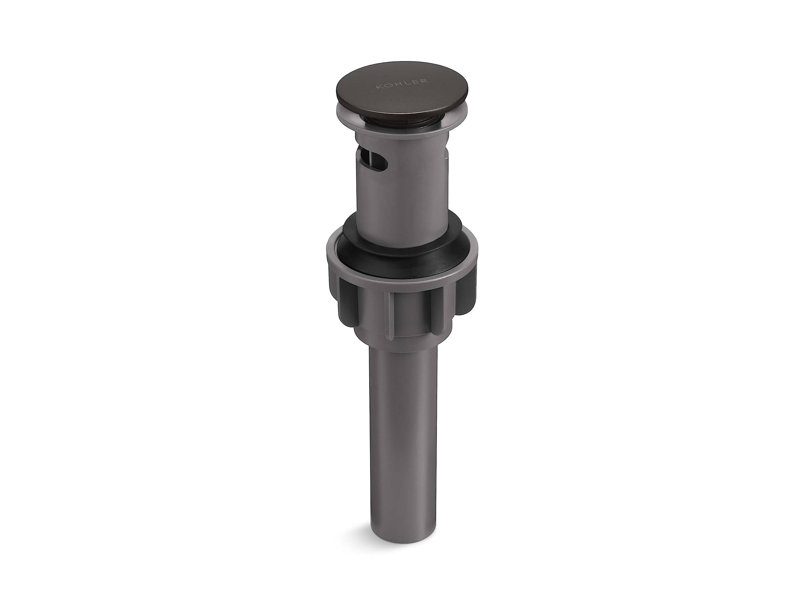 Kohler Standard Clicker Drain with Overflow in Matte Black