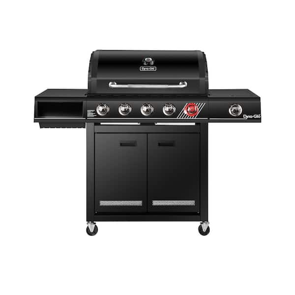 5-Burner Natural Gas Grill in Matte Black with TriVantage Multifunctional Cooking System