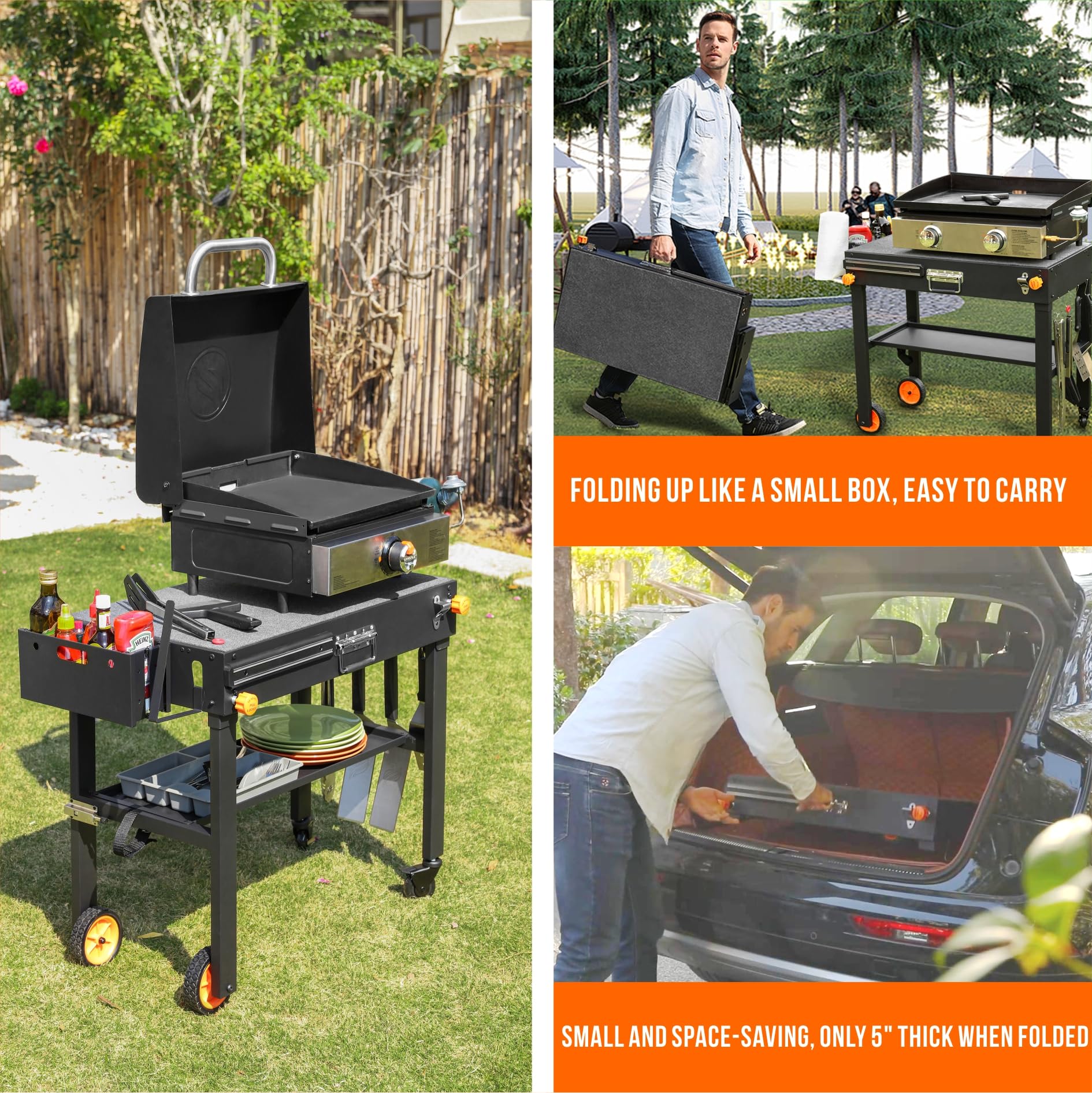 JiRiCHMi Outdoor Grill Table. Blackstone Griddle Stand