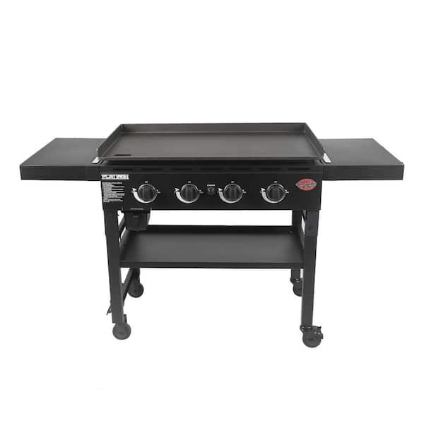 4-Burner Propane Gas Griddle in Black