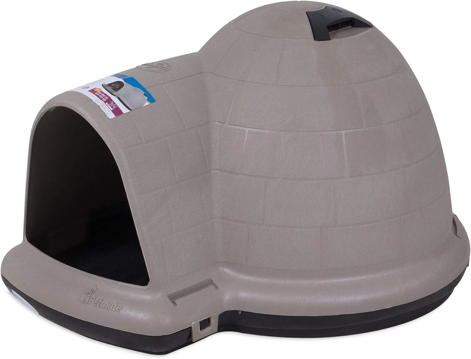Petmate Indigo Dog House (Igloo Dog House. Made in USA with 90% Recycled Materials. All-Weather Protection Pet Shelter) for XL Dogs -90 to 125 pounds. Made in USA