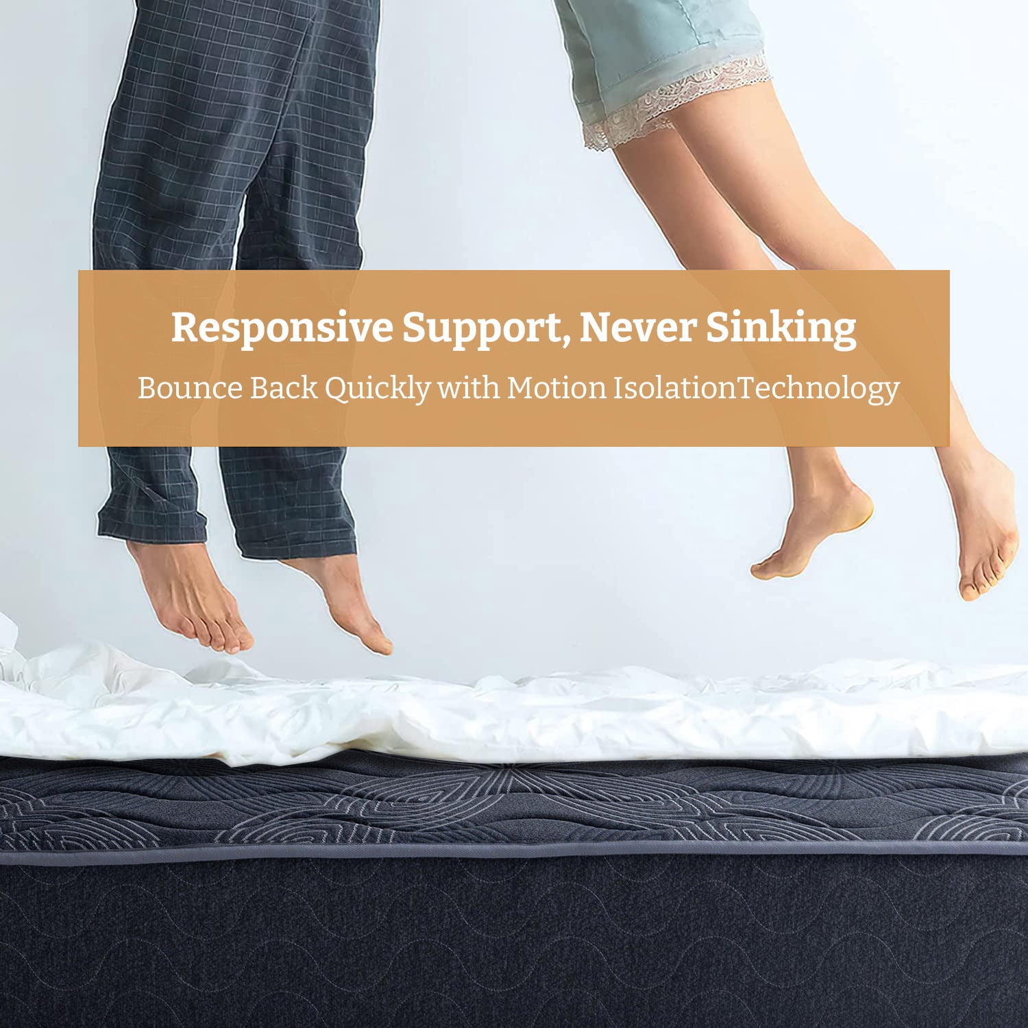 Mattress 9 Inch. Memory Foam Hybrid Mattress in A Box for Pain Relief & Cool Sleep.Made in USA