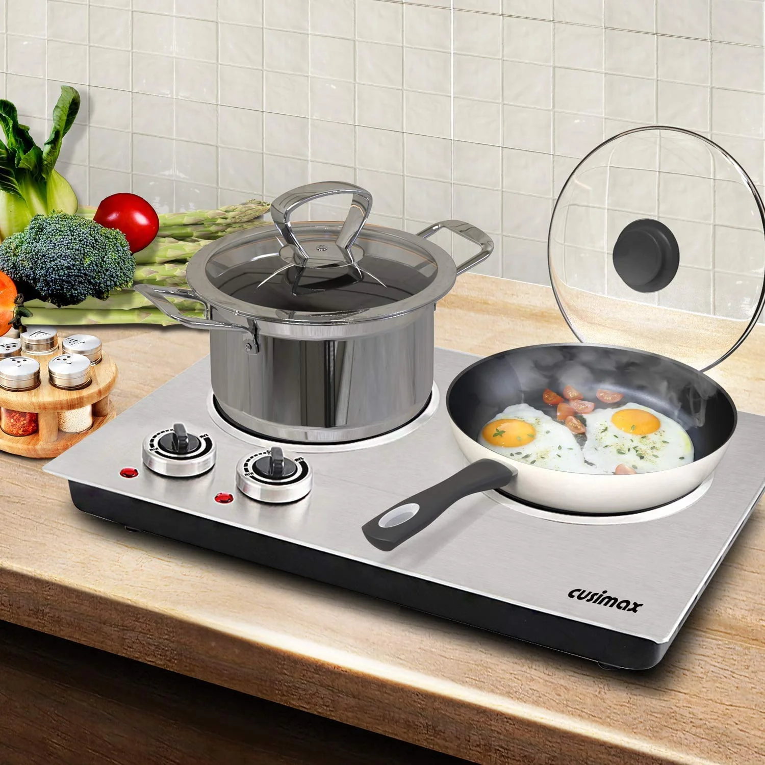 CUSIMAX 1800W Ceramic Electric Hot Plate for Cooking
