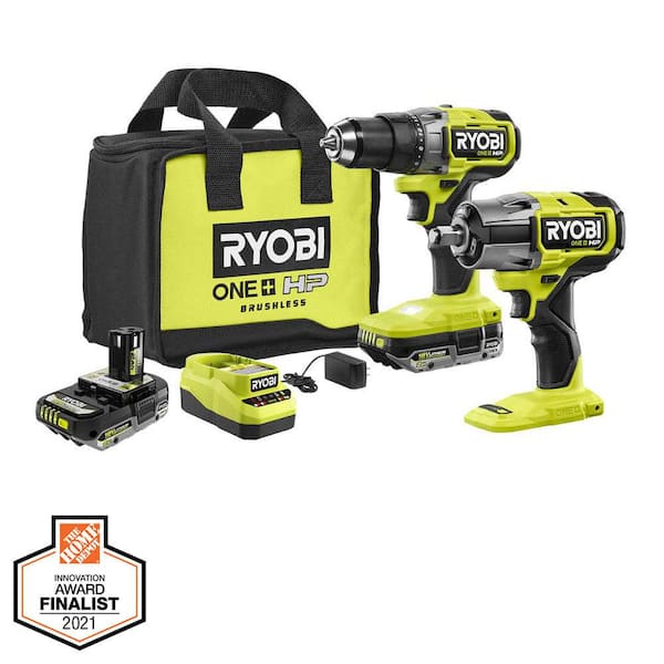 ONE+ HP 18V Brushless Cordless 2-Tool Combo Kit with Drill/Driver. Impact Wrench. Batteries. Charger. and Bag