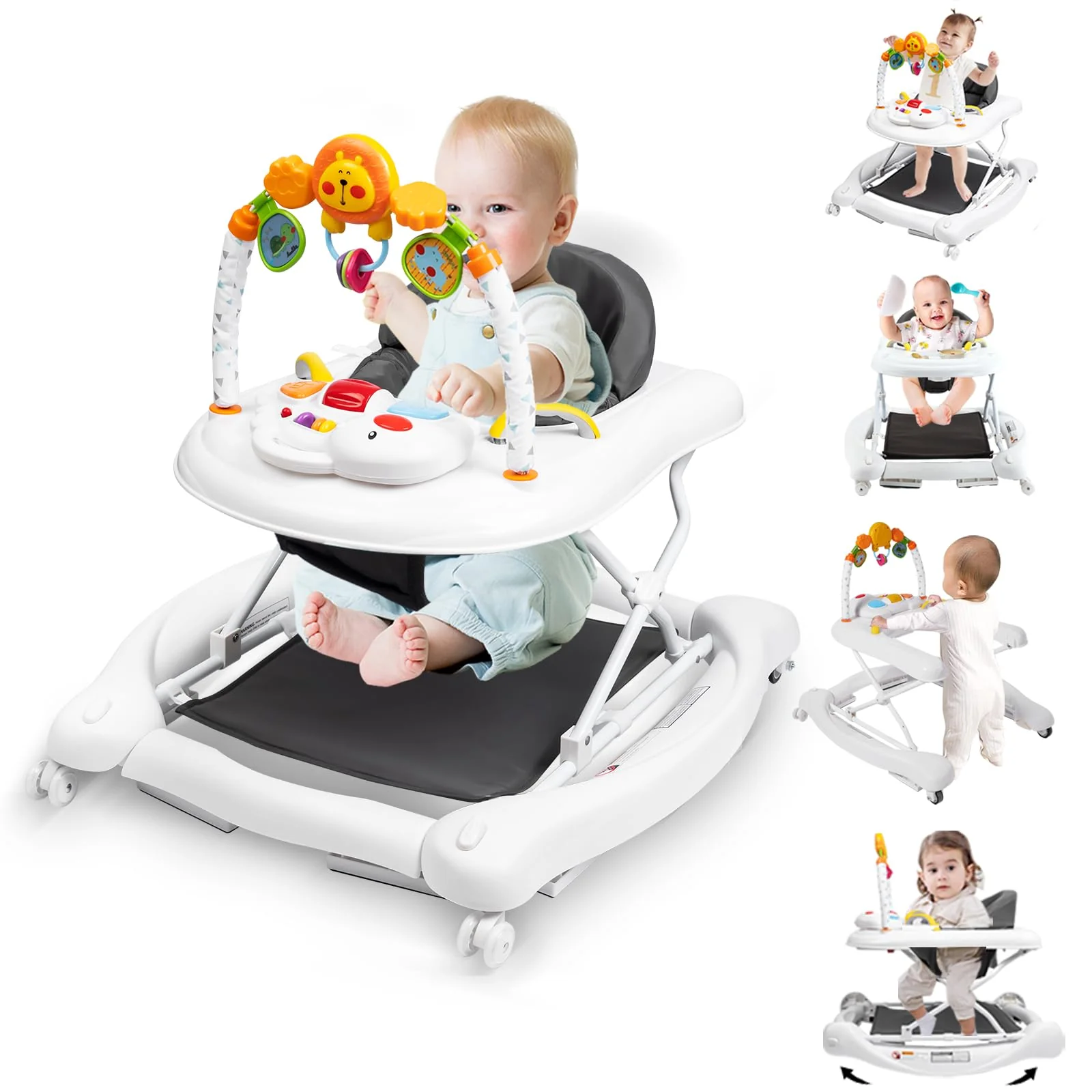 Boyro Baby 5-in-1 Baby Walkers for Boys Girls 6-12 Months