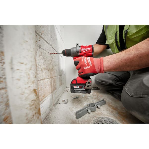 M18 FUEL 18-Volt Lithium-Ion Brushless Cordless 1/2 in. Hammer Drill Driver Kit with M18 FUEL High-Torque Impact