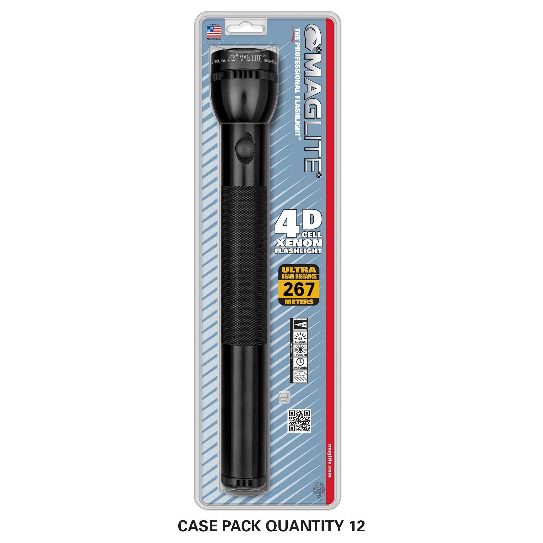 Maglite 4-Cell D Flashlight, Black