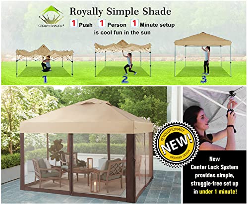 10x10 Pop up Canopy Including 4 Removable nettings. 4 Ropes. 8 Stakes. 4 Weight Bags