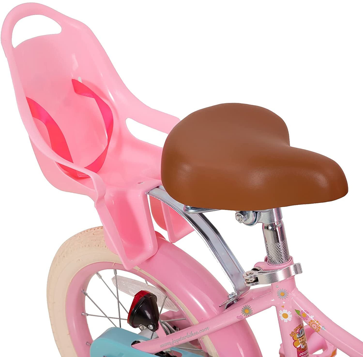 Little Daisy 12 Inch Kids Bike for 2 3 4 Years Girls with Training Wheels Princess Kids Bicycle with Basket Bike Streamers Toddler Cycle Bikes Pink