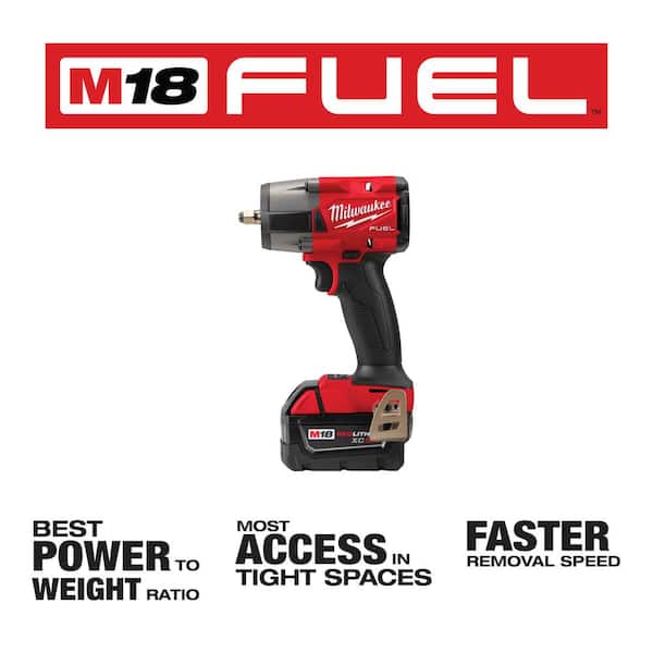 M18 FUEL 18V Lithium-Ion Brushless Cordless 1/2 in. and 3/8 in. Impact Wrench with Friction Ring Kit (2-Tool)