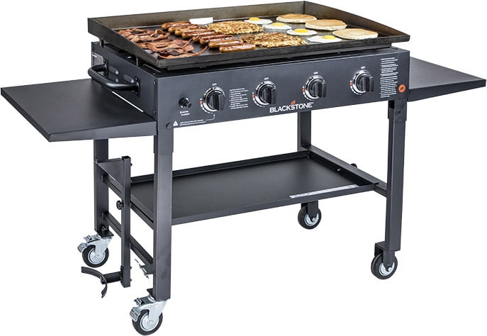 4-Burner 36 Griddle Cooking Station w/ Rear Grease Management