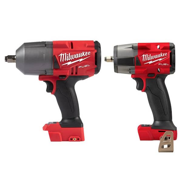 M18 FUEL 18V Lithium-Ion Brushless Cordless 1/2 in. and 3/8 in. Impact Wrench with Friction Ring (2-Tool)