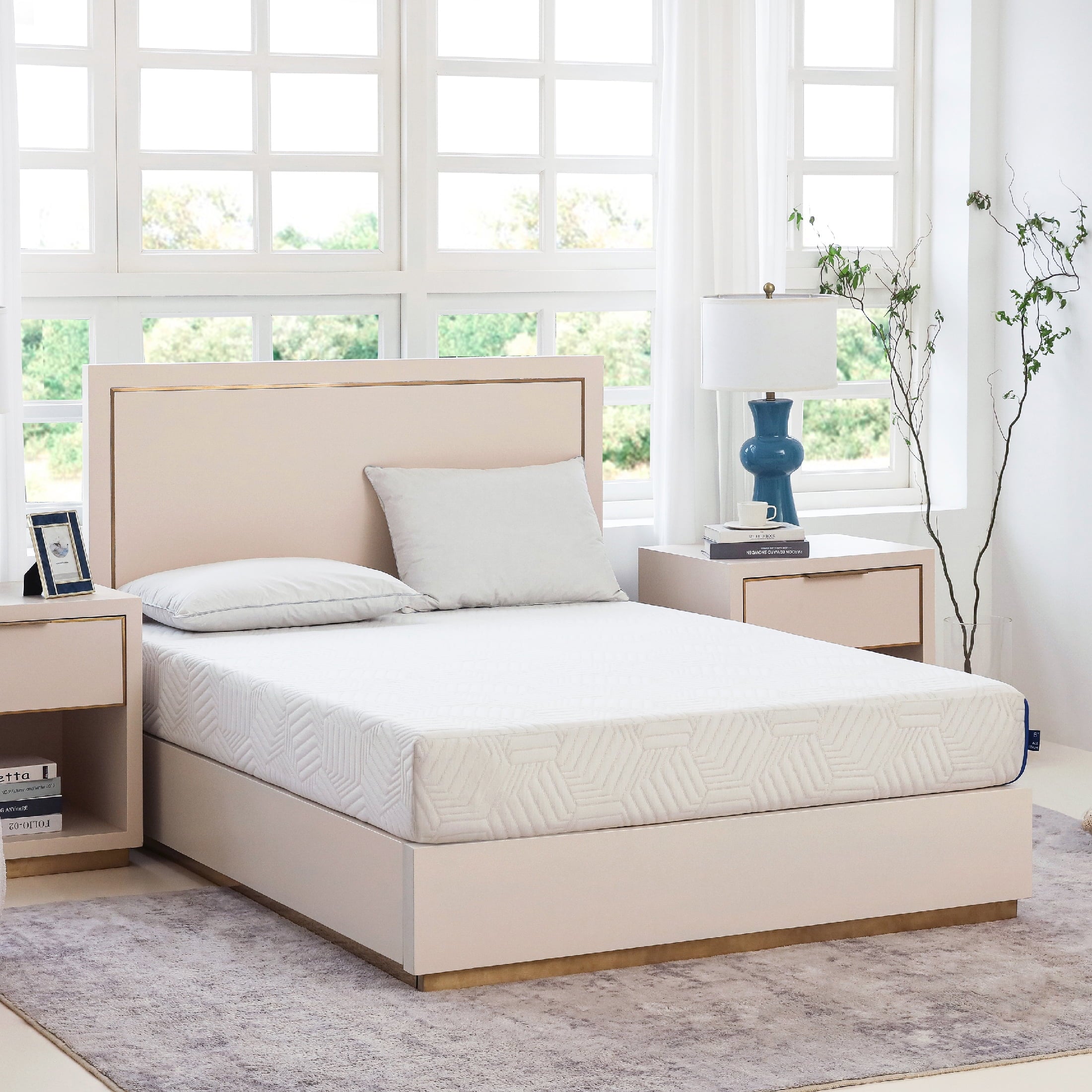 Ego Blue 8 inch Cooling Gel Memory Foam Mattress. Twin Mattress in a Box. Medium