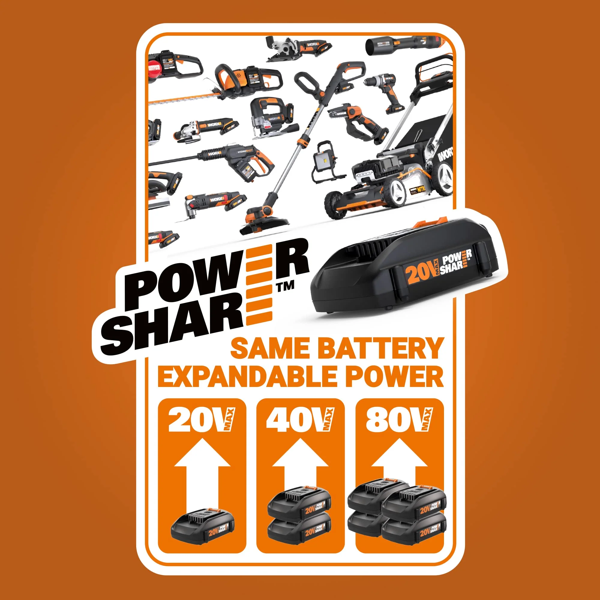 Worx 20V Power Share 10 Cordless Pole/Chain Saw