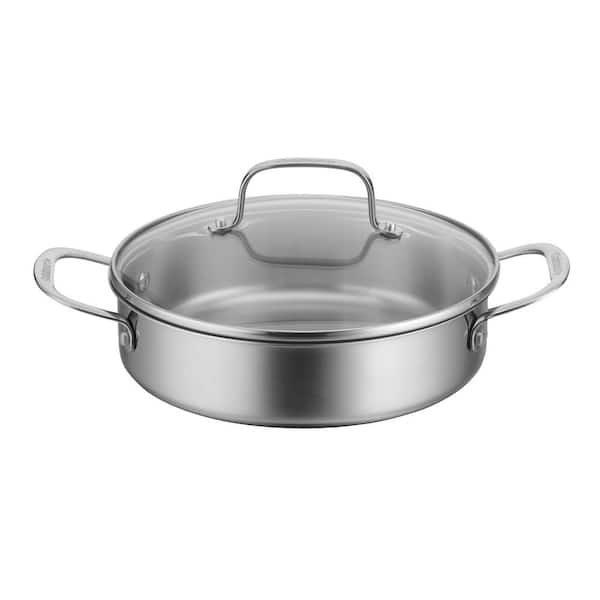 Tri-Ply 10-Piece Stainless Steel Cookware Set with Glass Lids