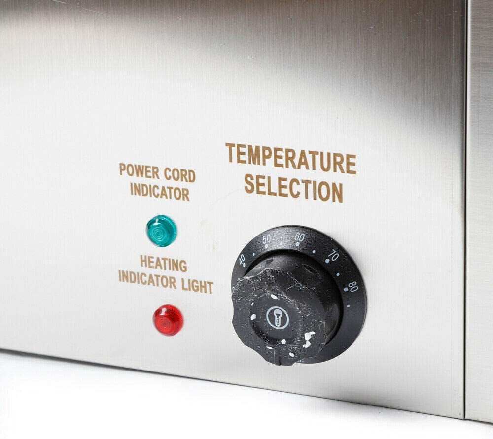 3��7L Commercial Food Warmer Electric Table Countertop Steamer Large Capacity Stainless Steel Soup Station