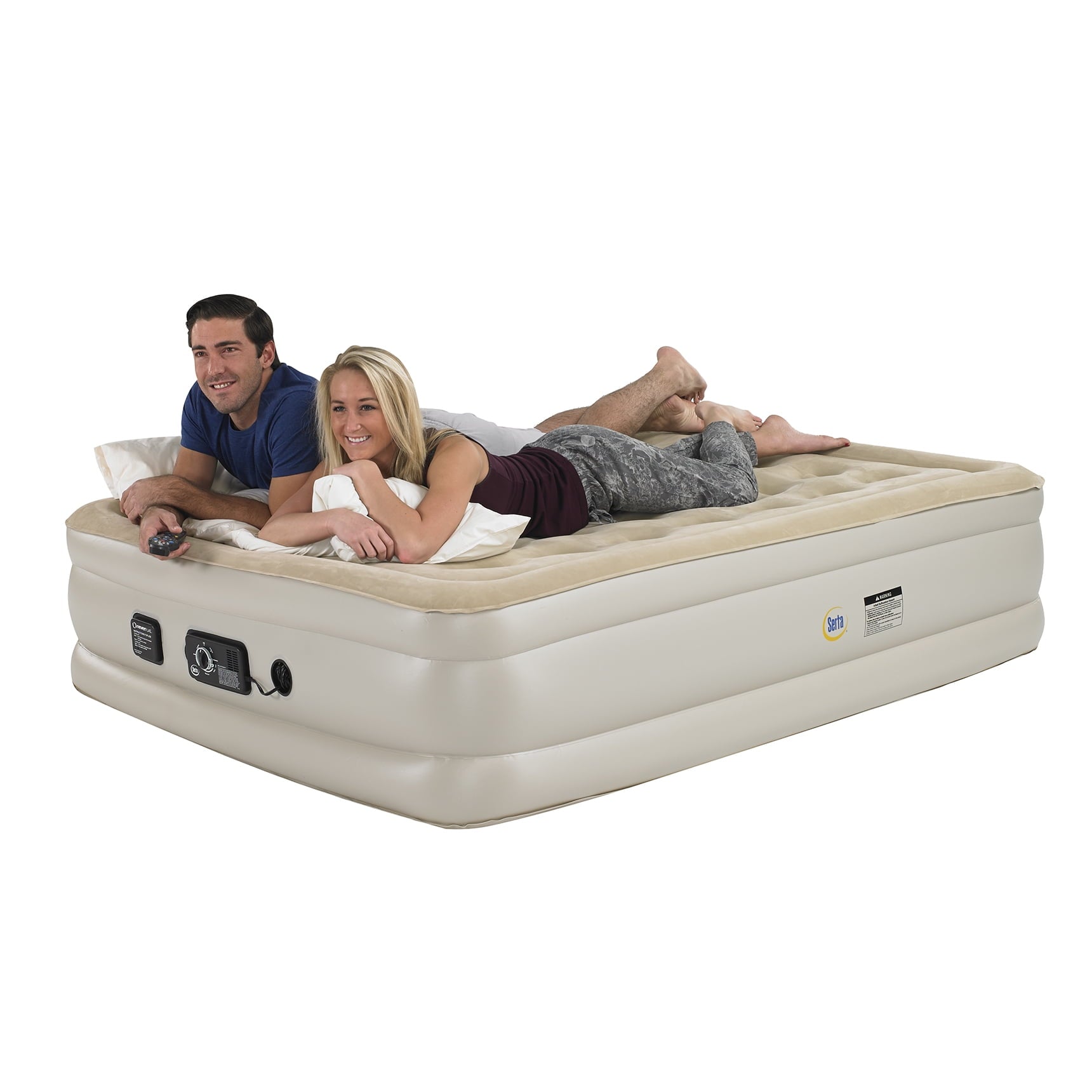 18 Raised Queen Air Mattress with Never Flat AC Pump