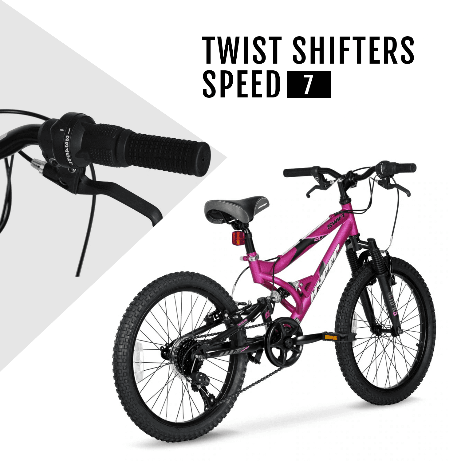 Bicycle 20 Girls Swift Mountain Bike. Kids. Magenta