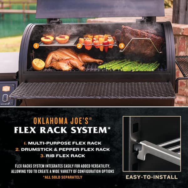 Rider 1200 DLX Pellet Grill and Smoker in Black with 1.234 sq. in. Cooking Space