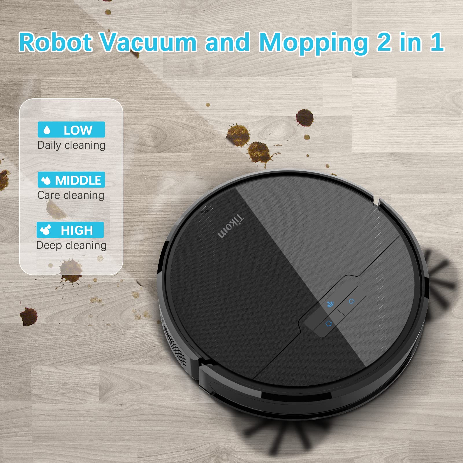 Tikom Robot Vacuum and Mop. G8000 Robot Vacuum Cleaner