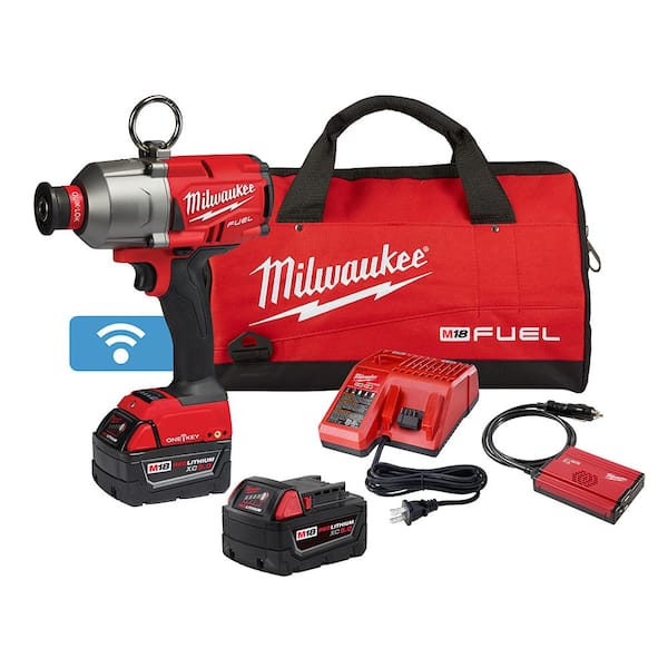 M18 FUEL ONE-KEY 18V Lithium-Ion Brushless Cordless 7/16 in. Hex Impact Wrench Kit with 2 5.0 Ah Batteries Tool Bag