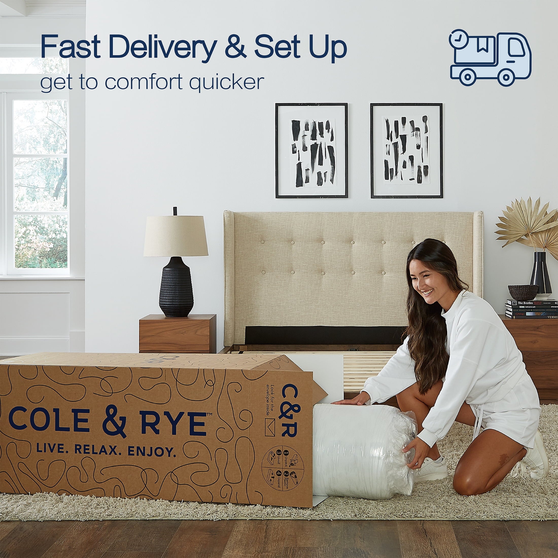 & Rye Spirit 12 Medium Plush Hybrid of Gel Memory Foam and Spring Mattress. Queen