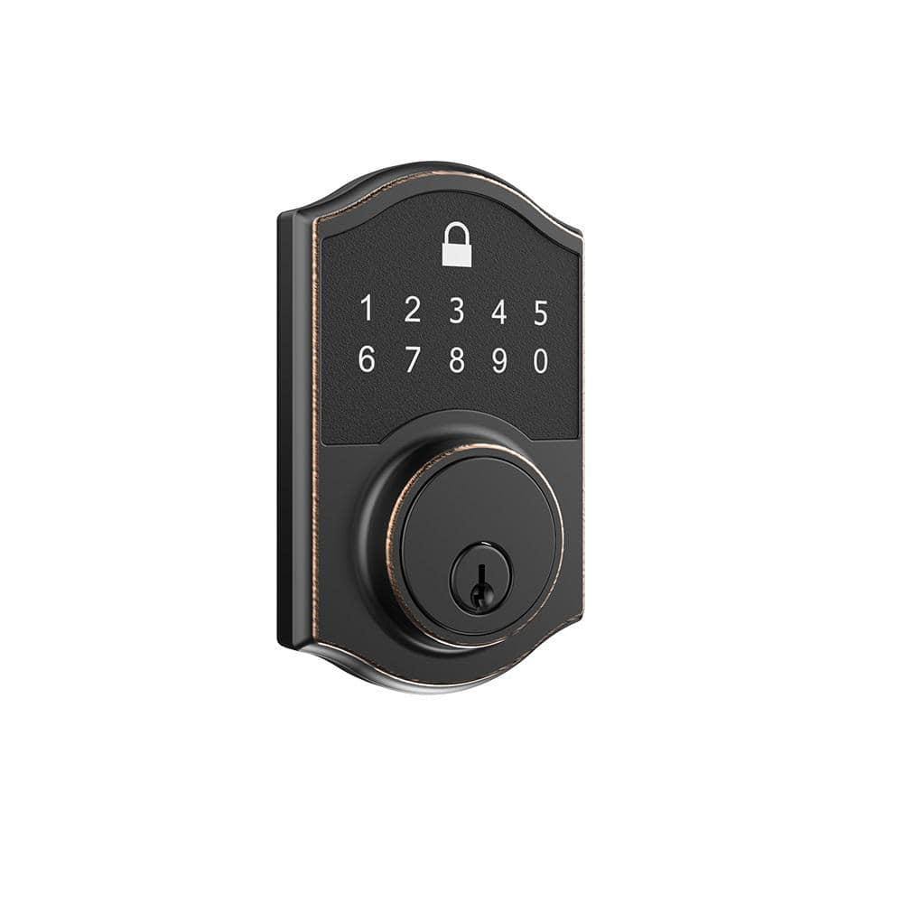 Defiant Castle Aged Bronze Compact Touch Electronic Deadbolt