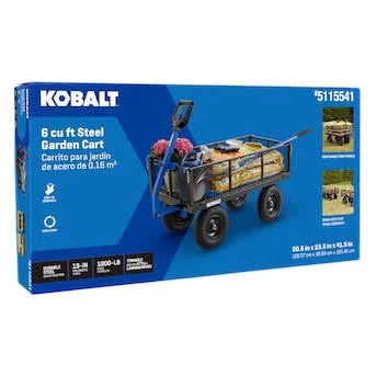 Kobalt 6-cu ft Steel Yard Cart - MadeInUSA