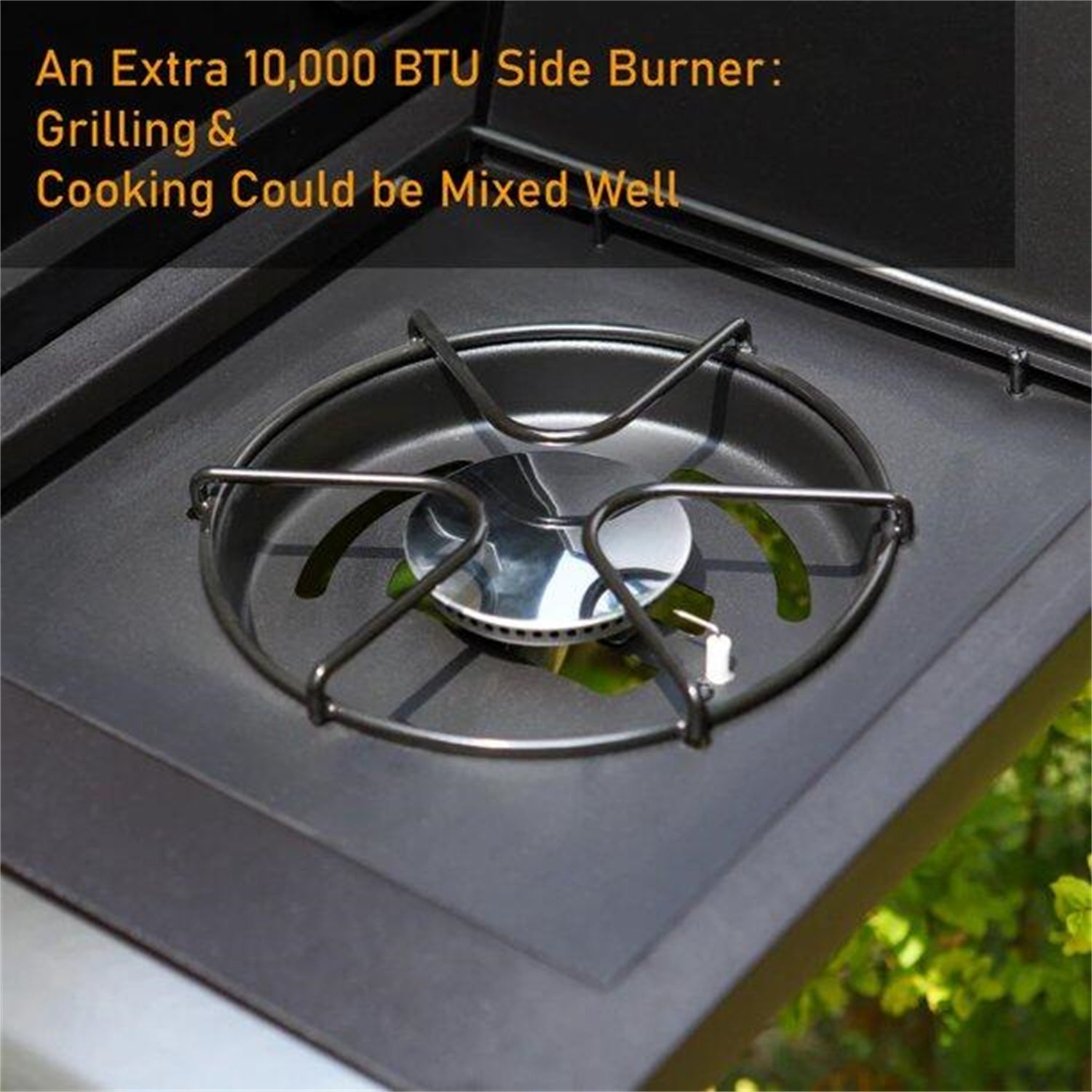 Stainless Steel 4 Burner Propane Gas Grill with Side Burner