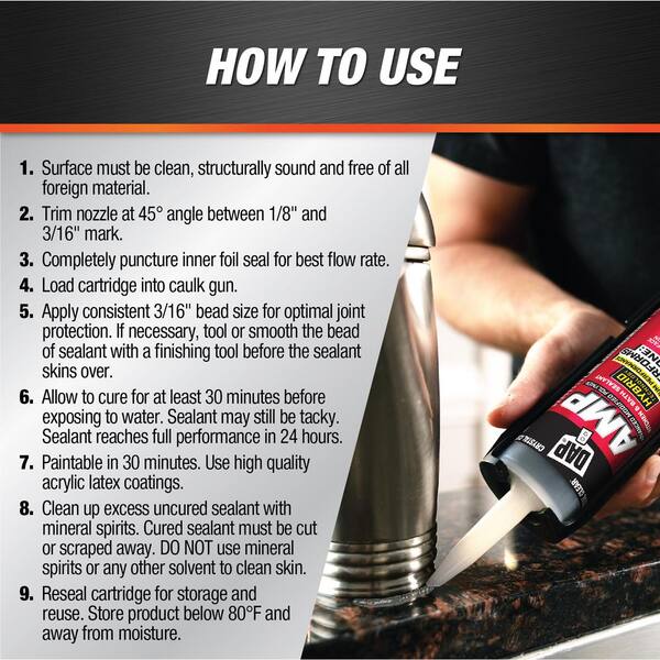 AMP Advanced Modified 9 oz. Crystal Clear Polymer Kitchen and Bathroom Sealant (12-Pack)