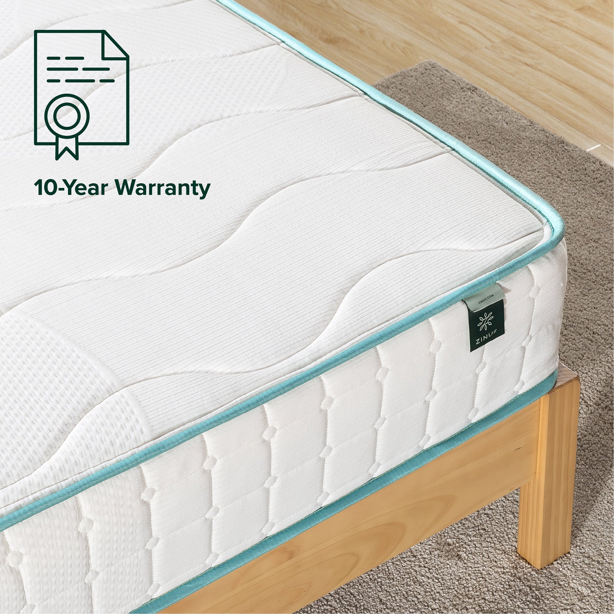 10 Inch Tight Top Spring Mattress / Innerspring Mattress / CertiPUR-US Certified / Mattress-in-a-Box. Full Full Teal Tight Top 10 Inch