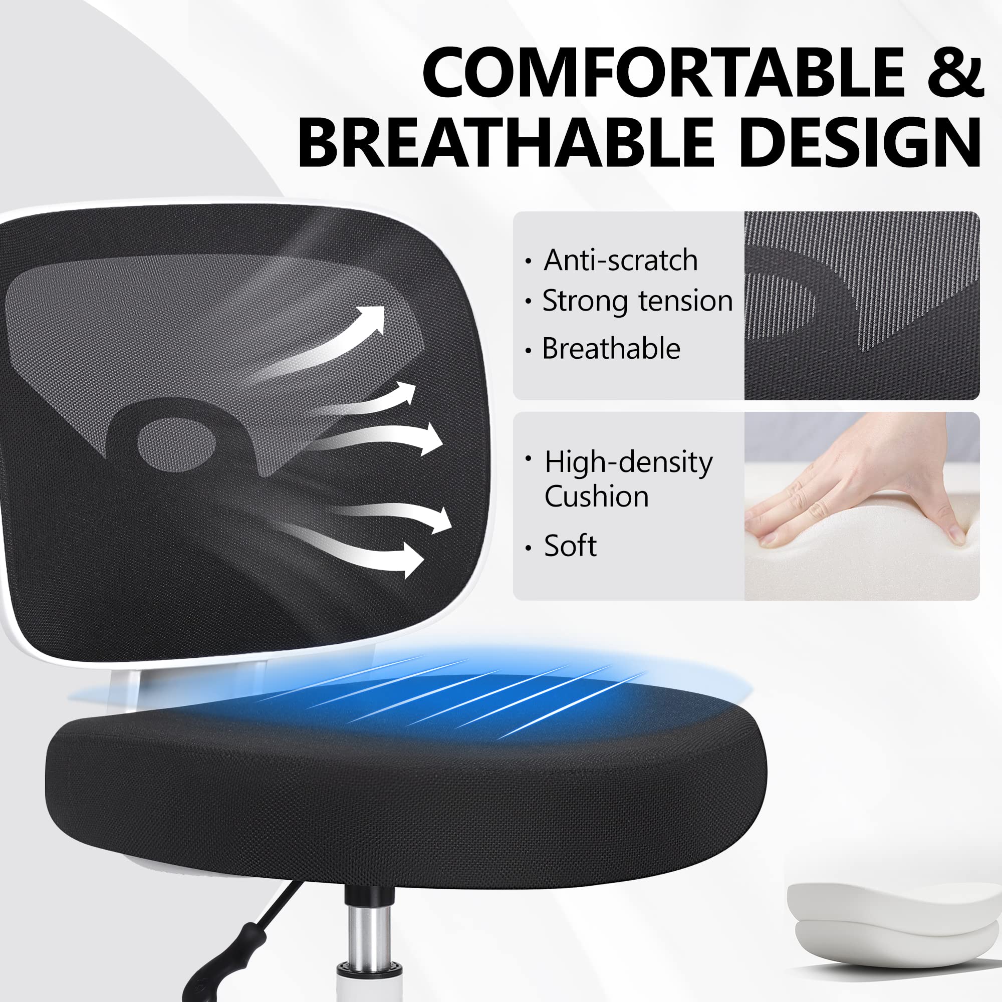 Primy Office Drafting Chair Armless. Tall Office Desk Chair