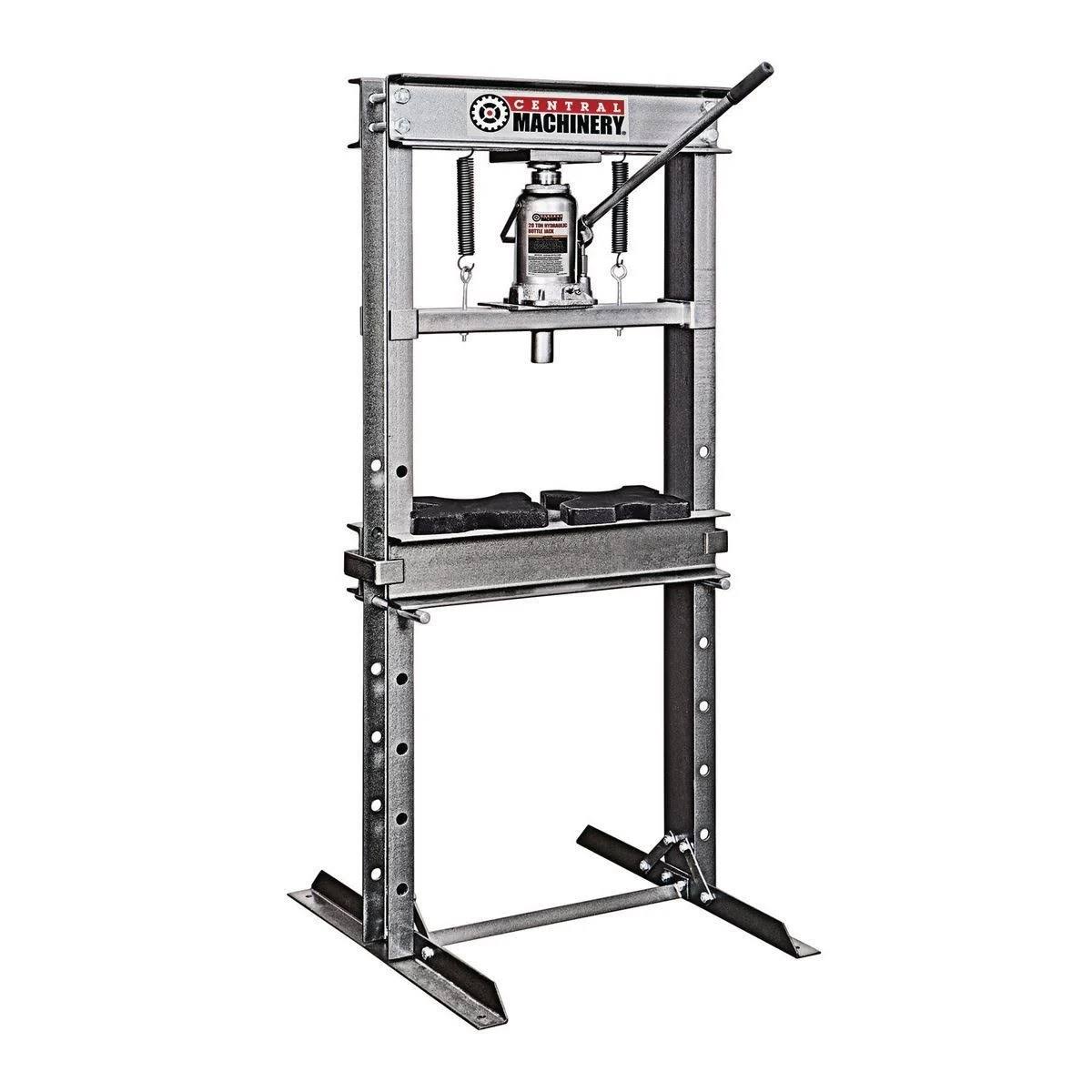 Central Machinery 32879 20 Ton H-Frame Industrial Heavy Duty Floor Shop Press