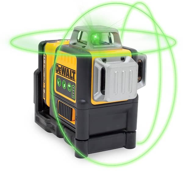 12V MAX Lithium-Ion 100 ft. Green Self-Leveling 3-Beam 360 Degree Laser Level with 2.0Ah Battery. Charger and Case