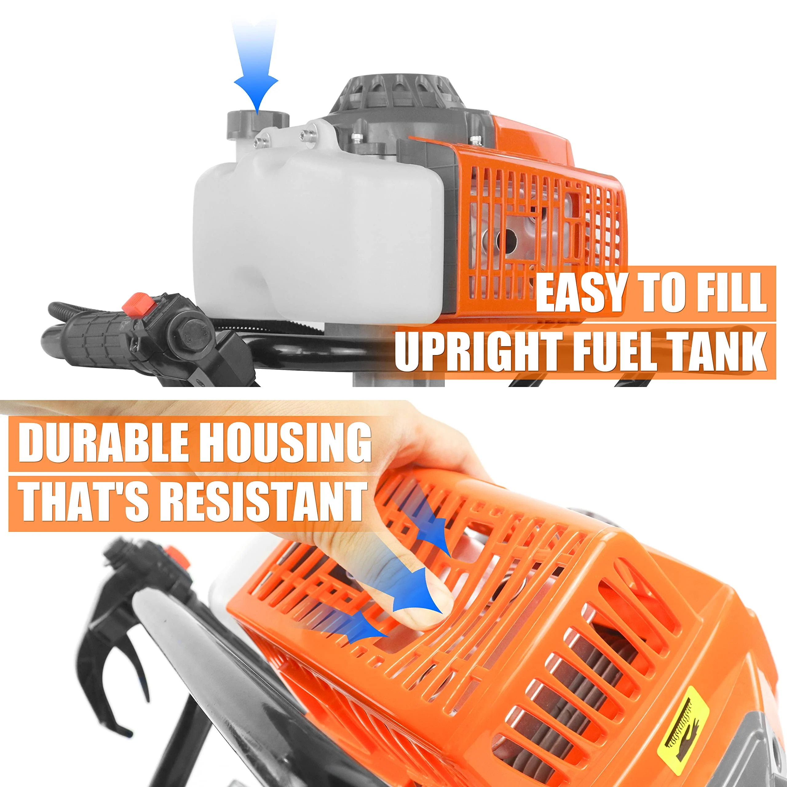 NEOTEC 72CC 2-Stroke Gas Powered Earth Auger Post Fence Hole Digger