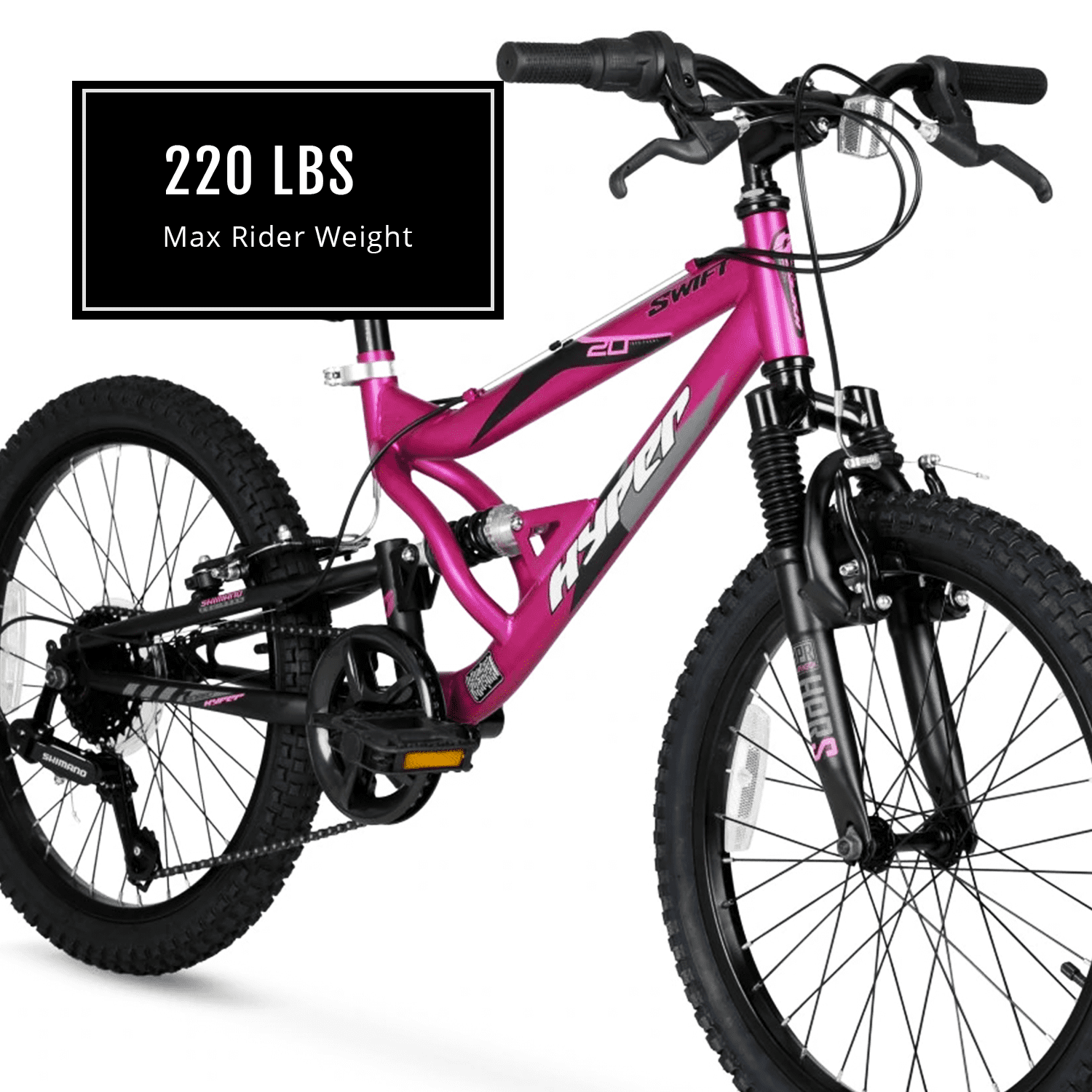 Bicycle 20 Girls Swift Mountain Bike. Kids. Magenta