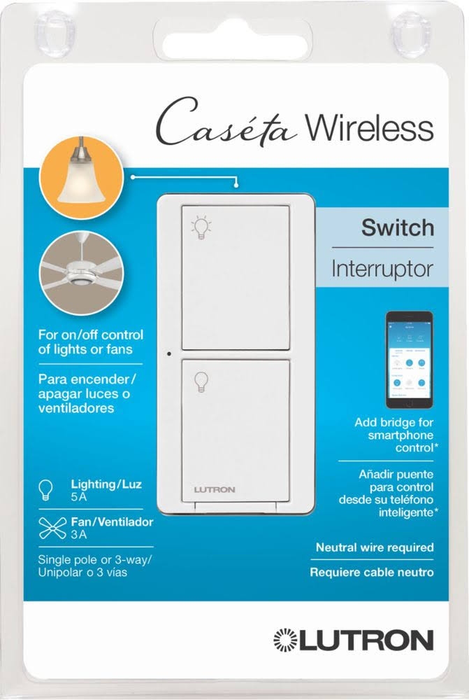Lutron PD-5ANS-WH-R Caseta Wireless Smart Lighting Switch
